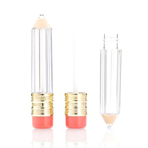 5Pcs 5Ml Empty Lip Gloss Tube Container Clear Lip Balm Tubes Pencil Shape Lipstick Refillable Bottles Lipgloss Packing Bottles