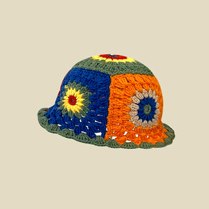 2023 NEW Women'S Handmade Crochet Bucket Hats Y2K Fashion Summer Beach Hat Korean Hollow Knitted Hat