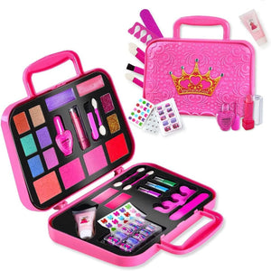 Kids Makeup Kit for Girl - with Make up Remover - 30Pc Real Washable, Non Toxic Play Princess Cosmetic Set - Ideal Birthday for Little Girls Ages 3, 4, 5, 6 Year Old Child