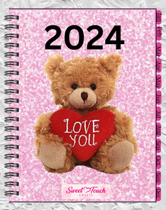 2024 Digital:  Brown Teddy Bear Planner