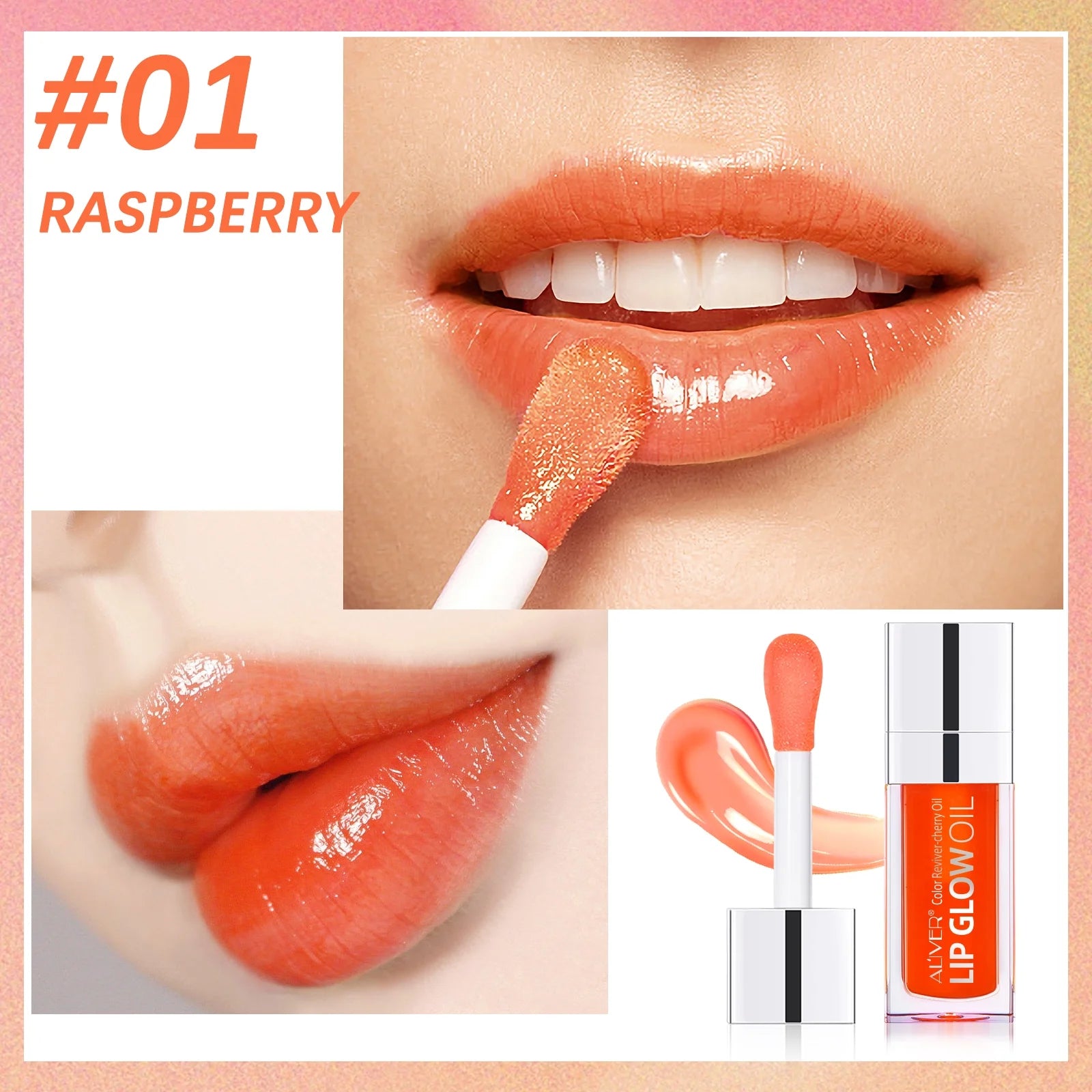 Lip Glow Oil Set, Long Lasting Hydrating Lip Gloss Tinted Lip Balm, Tinting Lip Care Oil for Dry Lip 5 Pcs