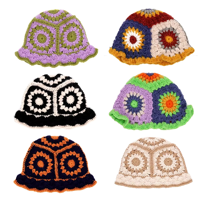 2021 Winter Hats for Women Skullies Warm Wool Cap Gorros Female Cap for Girl Hat Crochet Knitted Caps Bucket