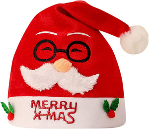 Christmas Hat for Adult, Women Men Cute Santa Hat Holiday Xmas Hats for Christmas Costume New Year Festive Party