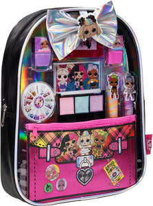 L.O.L Surprise!  Backpack Beauty Cosmetic Make-Up Set, Pretend Play Toy and Gift for Girls Ages 5+, 11 CT