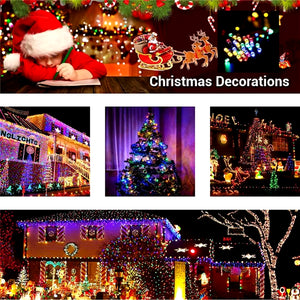 52M 500 LED Solar String Lights Outdoor Waterproof Fairy Garland Festoon Christmas Tree Decoration Garden Solar Street Light