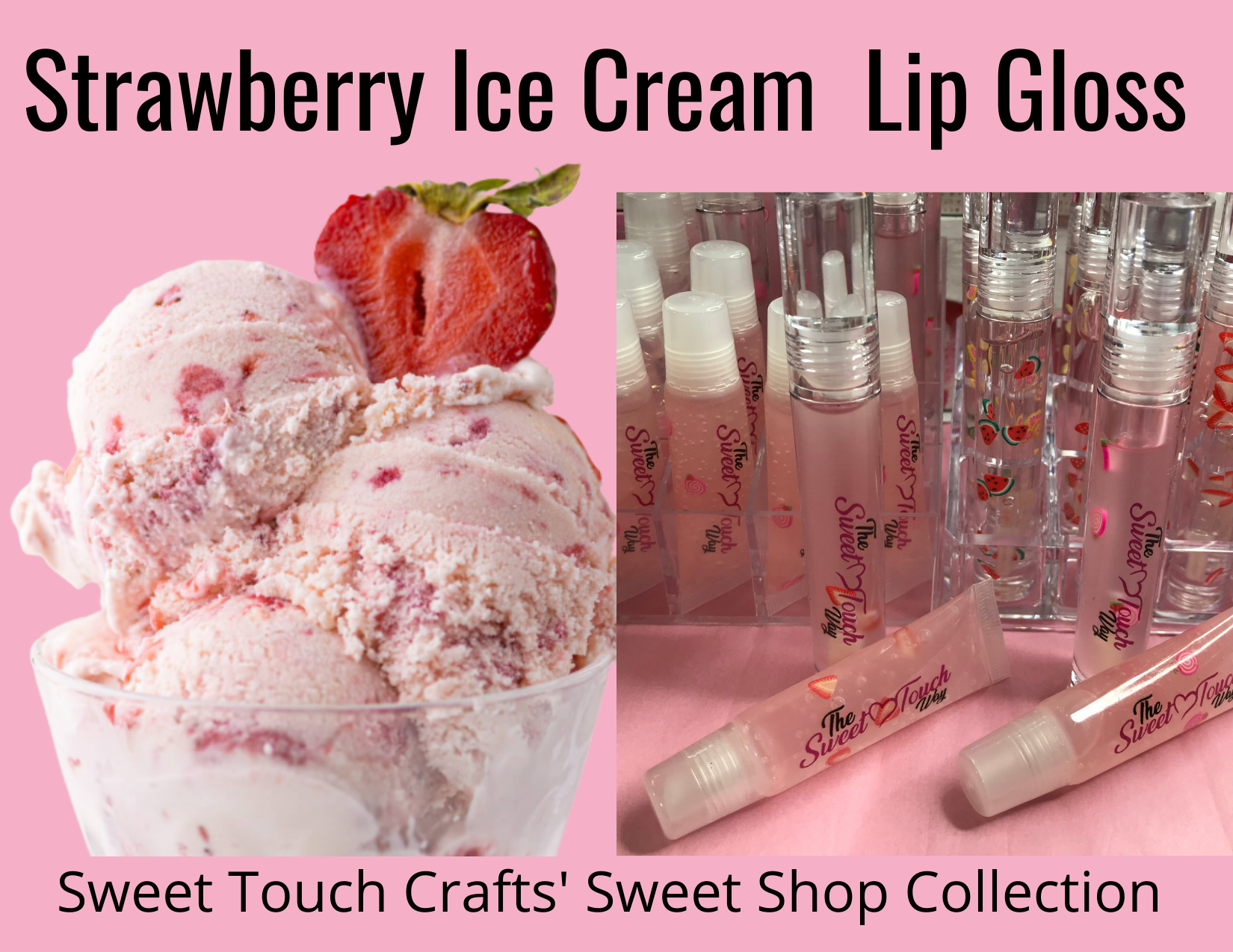 Lip Gloss - 10ml squeeze tube - Strawberry scented