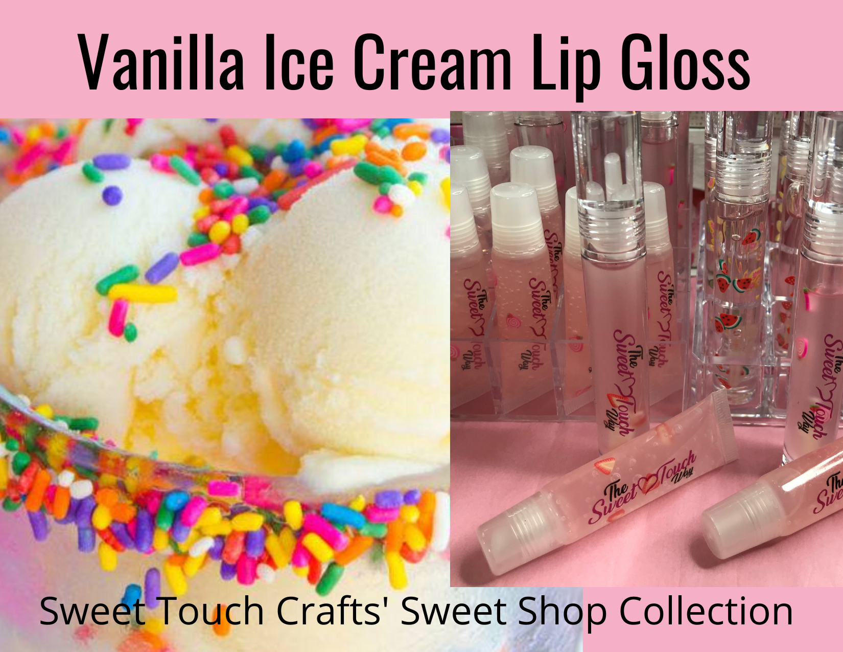 Lip Gloss - 10ml squeeze tube - Vanilla scented