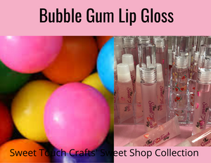 Lip Gloss - 10ml squeeze tube - Bubble Gum scented