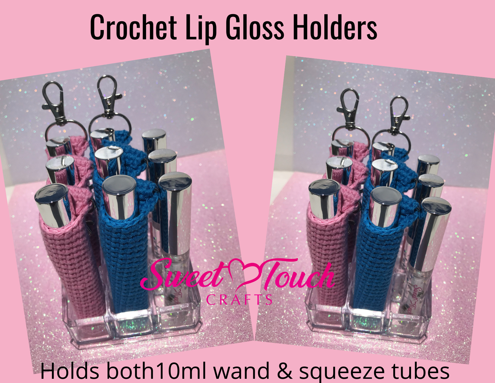 WHOLESALE - Handmade Crochet Lip Gloss Key Chains