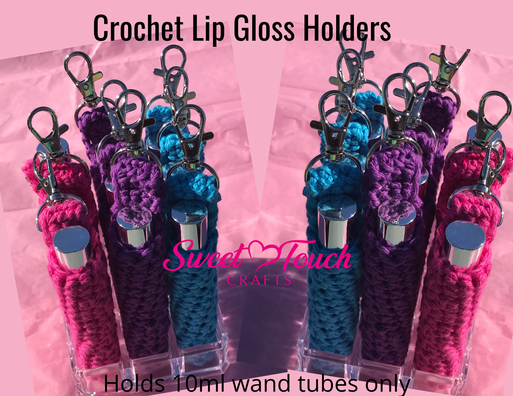 Crochet Lip Gloss Holders - for Wand Tubes