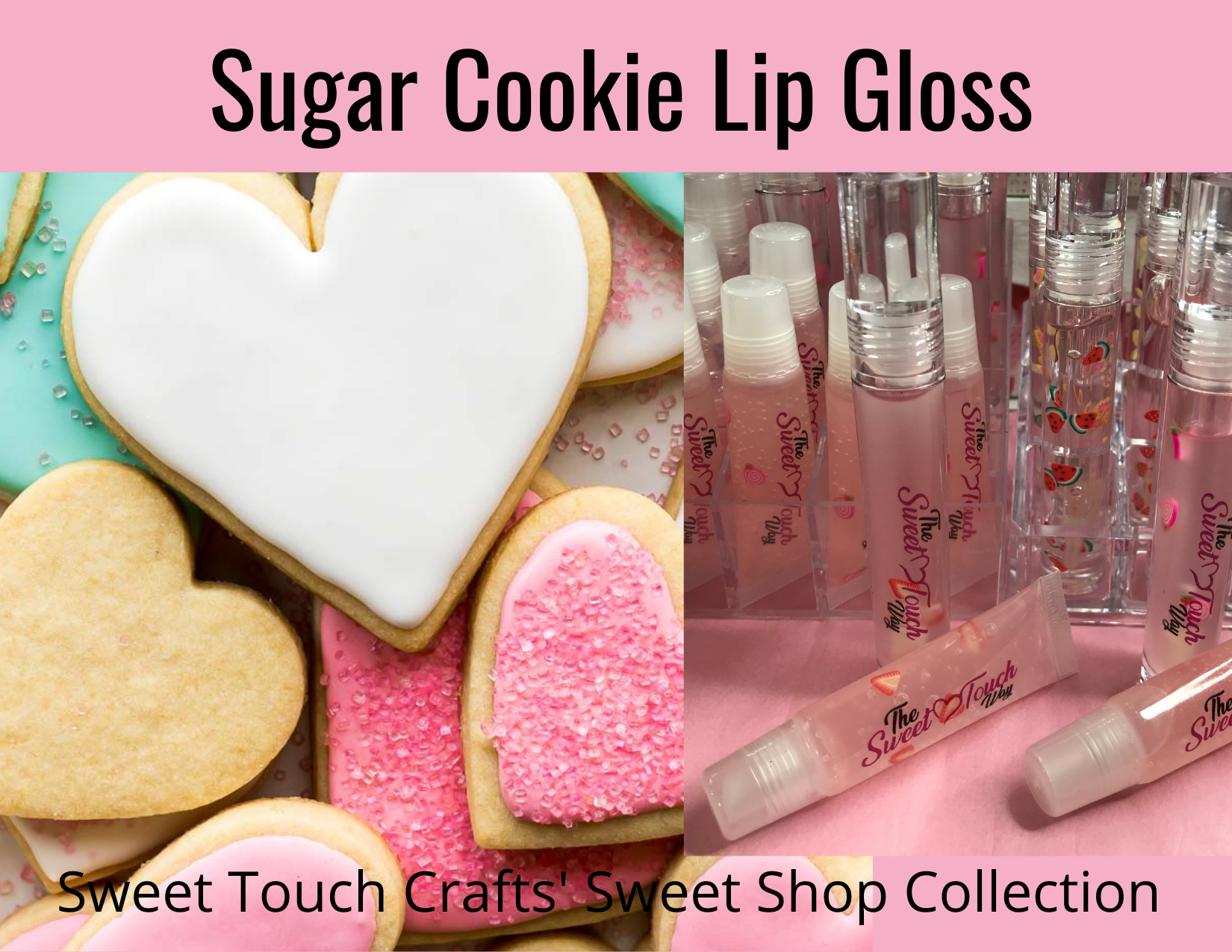 Lip Gloss - 10ml squeeze tube - Sugar Cookie scented