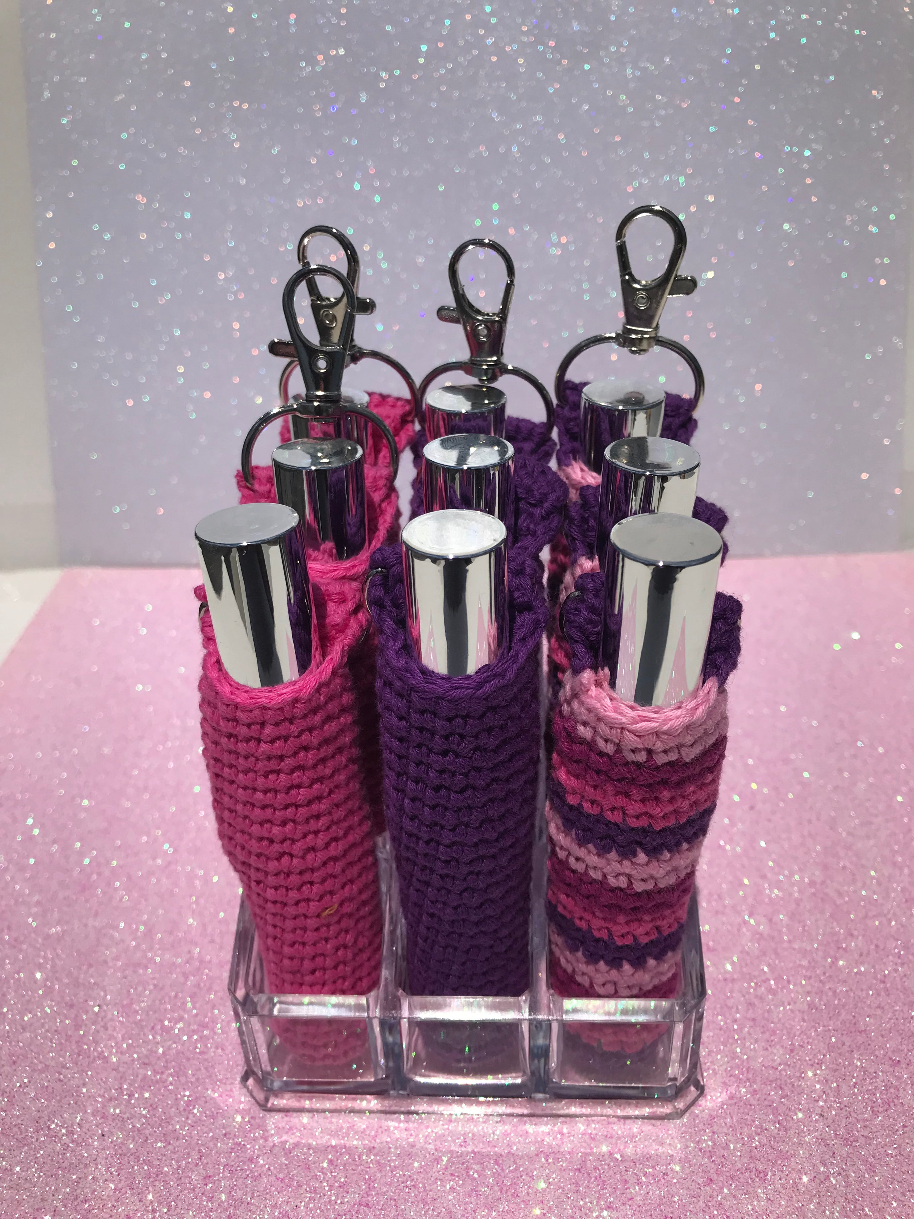 WHOLESALE - Crochet Lip Gloss Holders - for 10ml Wand Tubes