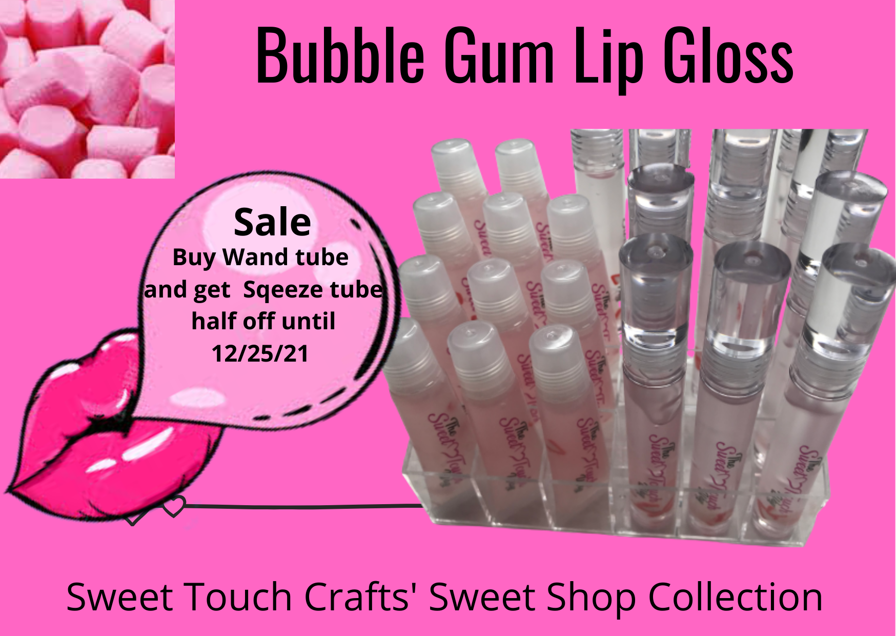 WHOLESALE Lip Gloss - Clear Fruit Wand Tubes- no logo