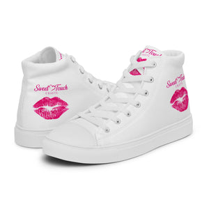 Women’s high top canvas shoes - Hot Pink Lip