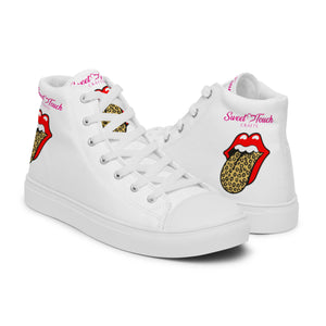 Women’s high top canvas shoes - Leopard Lip